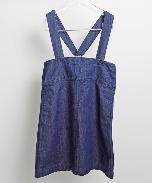 ARCH & LINE(アーチアンドライン)の「オーガニックコットン デニムジャンパースカート OG DENIM JUMPER SKIRT(ジャンパースカート・キッズ・アクア/グレー/ダークブルー・M/S/L/XL)」の19枚目の写真