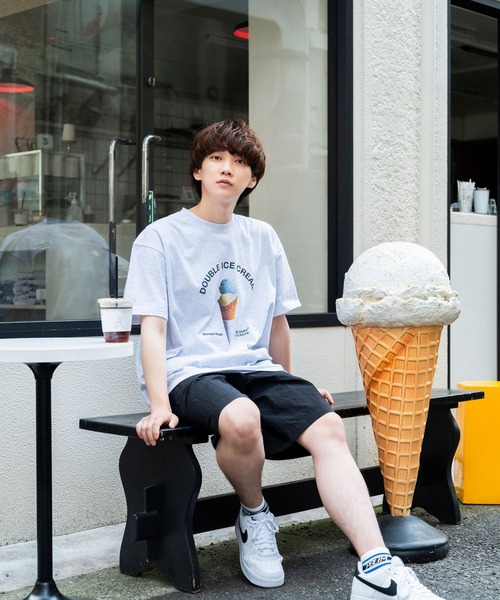 PBLIM（ページボーイリム）の「PAGEBOYLIM/BBアイスクリームコーンT（Tシャツ/カットソー・レディース・オフホワイト/杢グレー・MEDIUM/LARGE）」の22枚目の写真