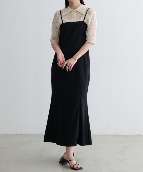 Aunt Marie's（アントマリーズ）の「幾何レースシャツ  / 透かし編み / 五分袖（シャツ/ブラウス・レディース・ブラック/アイボリー・FREE）」の16枚目の写真