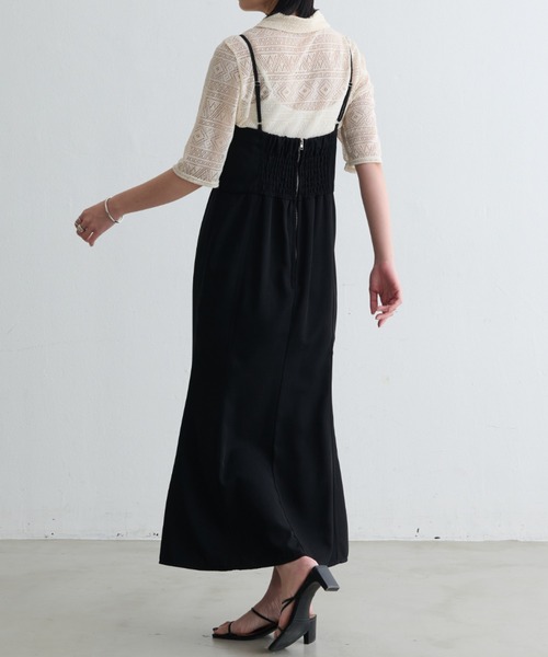 Aunt Marie's（アントマリーズ）の「幾何レースシャツ  / 透かし編み / 五分袖（シャツ/ブラウス・レディース・ブラック/アイボリー・FREE）」の15枚目の写真