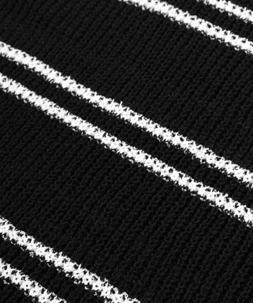 Figments（フィグメンツ）の「サマーボーダーニット（ニット/セーター・レディース・サックスブルー/ブラック/ホワイト・FREE）」の14枚目の写真