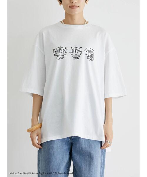AMERICAN HOLIC(アメリカンホリック)の「ミニオン/サーフTシャツ(Tシャツ/カットソー・レディース・ホワイト/チャコールグレー・FREE)」の17枚目の写真
