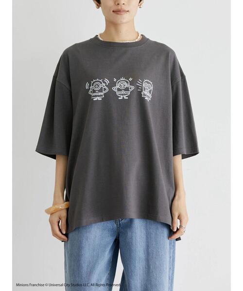 AMERICAN HOLIC(アメリカンホリック)の「ミニオン/サーフTシャツ(Tシャツ/カットソー・レディース・ホワイト/チャコールグレー・FREE)」の20枚目の写真