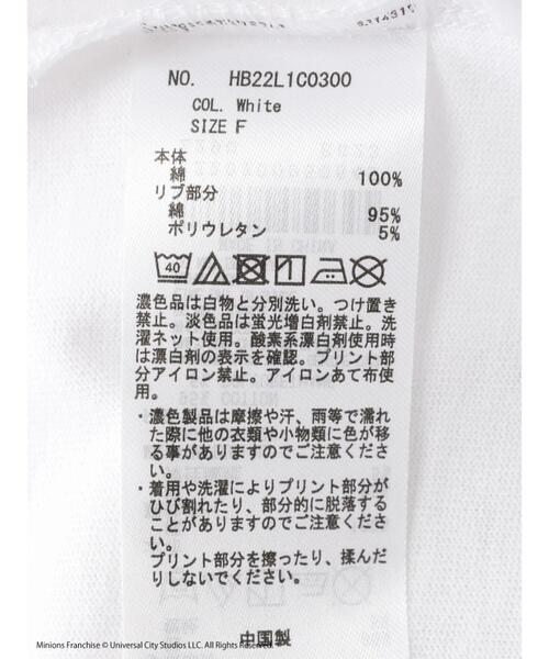 AMERICAN HOLIC(アメリカンホリック)の「ミニオン/サーフTシャツ(Tシャツ/カットソー・レディース・ホワイト/チャコールグレー・FREE)」の6枚目の写真