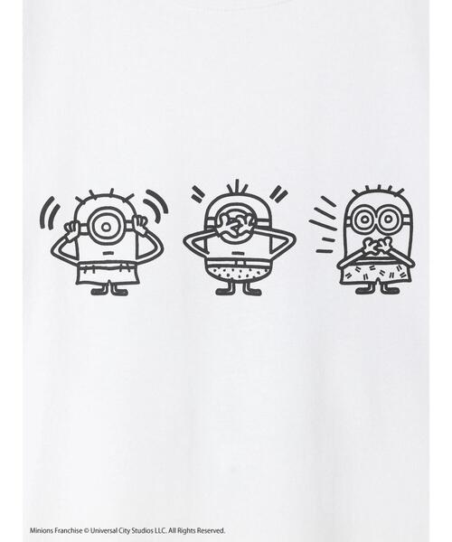 AMERICAN HOLIC(アメリカンホリック)の「ミニオン/サーフTシャツ(Tシャツ/カットソー・レディース・ホワイト/チャコールグレー・FREE)」の7枚目の写真