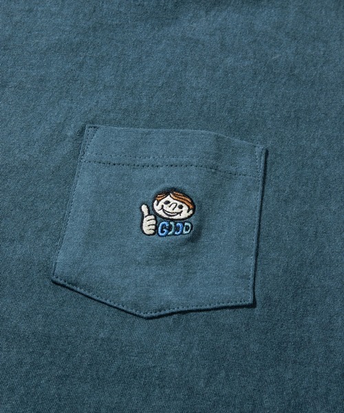 Good On(グッドオン)の「Good On/グッドオン BOY GOOD EMB SS PKT TEE(Tシャツ/カットソー・メンズ・ナチュラル/ブルー系その他・LARGE/X-LARGE/MEDIUM)」の9枚目の写真