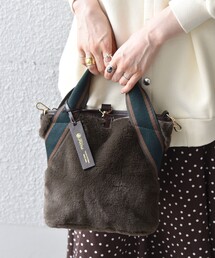 【SHIPS any別注】Folna: ライン ソリッド フェイク ファー バッグ◇