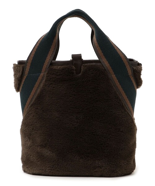 folna(フォルナ)の「【SHIPS any別注】Folna: ライン ソリッド フェイク ファー バッグ◇(ショルダーバッグ・レディース・チャコールグレー/ブラウン・ONE SIZE)」の16枚目の写真