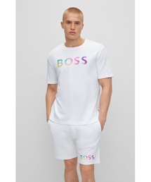 【オンライン限定】マルチカラーBOSSロゴ クルーネック Tシャツ