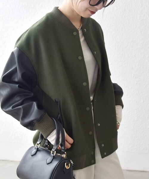 【WEB限定】SHIPS any: バーシティ ジャケット 24FW SHIPS any スタジャン 「WEB限定」SHIPS any: バーシティ