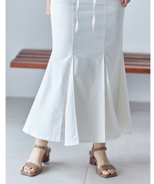 tocco closet（トッコ　クローゼット）の「クラシカルレーススリットマーメイドスカート（スカート・レディース・ブラウン/オフホワイト・M）」の7枚目の写真
