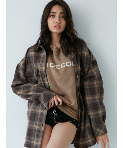 GYDA(ジェイダ)の「GYDA×DC STAR LOGOジャカードニットトップス(ニット/セーター・レディース・オフホワイト/ブラック/マスタード/ベージュ・FREE)」の4枚目の写真