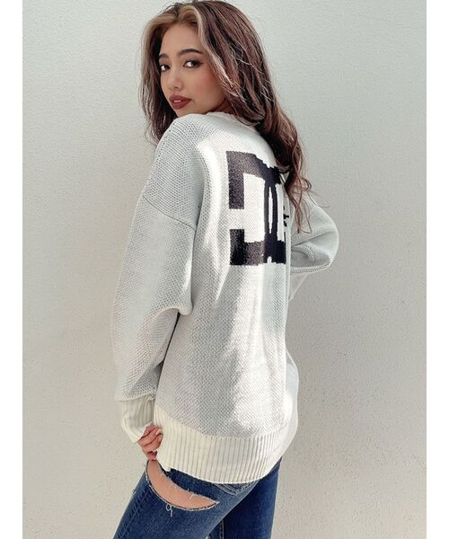 GYDA(ジェイダ)の「GYDA×DC STAR LOGOジャカードニットトップス(ニット/セーター・レディース・オフホワイト/ブラック/マスタード/ベージュ・FREE)」の8枚目の写真