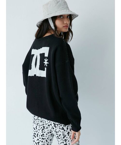 GYDA(ジェイダ)の「GYDA×DC STAR LOGOジャカードニットトップス(ニット/セーター・レディース・オフホワイト/ブラック/マスタード/ベージュ・FREE)」の18枚目の写真