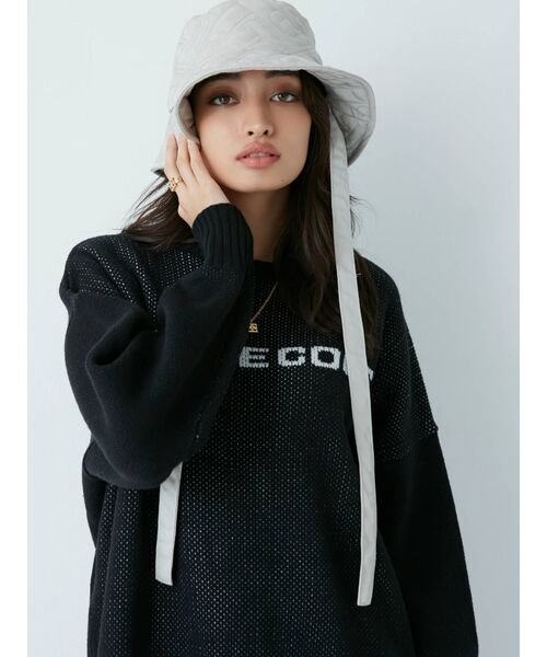 GYDA(ジェイダ)の「GYDA×DC STAR LOGOジャカードニットトップス(ニット/セーター・レディース・オフホワイト/ブラック/マスタード/ベージュ・FREE)」の19枚目の写真