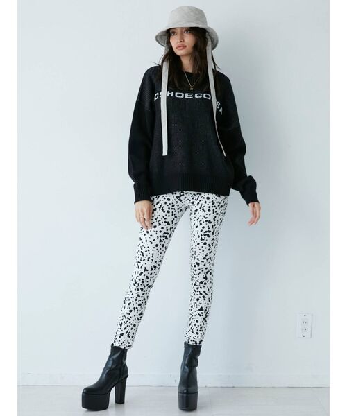 GYDA(ジェイダ)の「GYDA×DC STAR LOGOジャカードニットトップス(ニット/セーター・レディース・オフホワイト/ブラック/マスタード/ベージュ・FREE)」の13枚目の写真