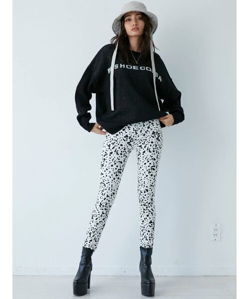 GYDA(ジェイダ)の「GYDA×DC STAR LOGOジャカードニットトップス(ニット/セーター・レディース・オフホワイト/ブラック/マスタード/ベージュ・FREE)」の10枚目の写真