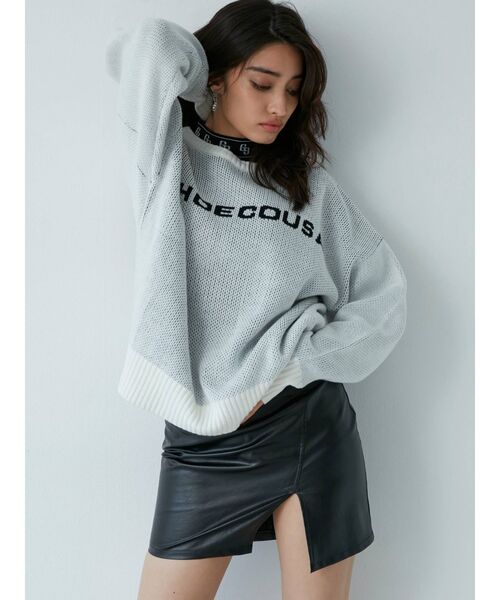 GYDA(ジェイダ)の「GYDA×DC STAR LOGOジャカードニットトップス(ニット/セーター・レディース・オフホワイト/ブラック/マスタード/ベージュ・FREE)」の21枚目の写真