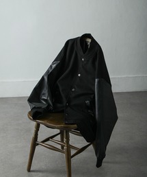 NILWAY | ヴィーガンレザー配色ビッグスタジャン(スタジャン)