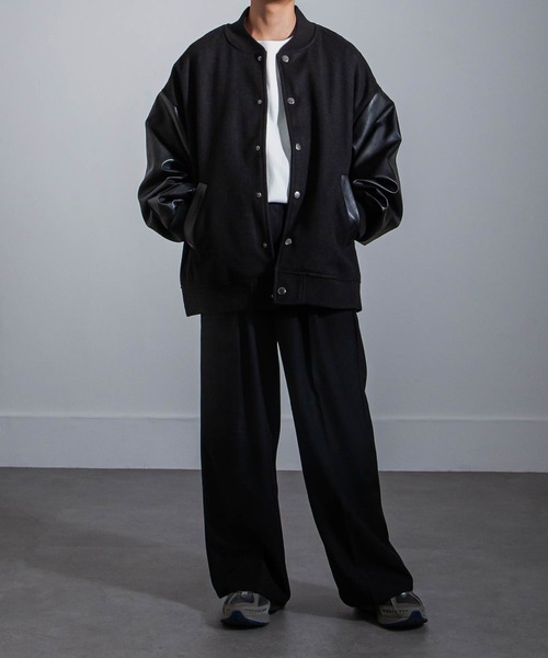 NILWAY（ニルウェイ）の「ヴィーガンレザー 配色切り替え ビッグ スタジャン（スタジャン・メンズ・ブラック/グリーン・MEDIUM/LARGE）」の17枚目の写真