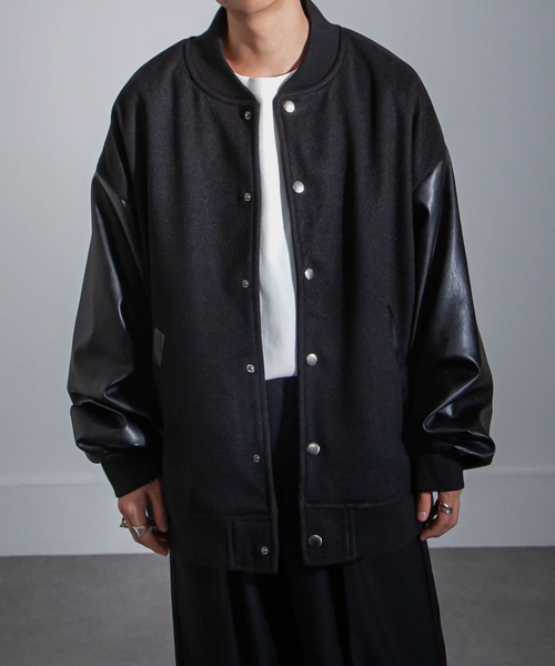 NILWAY（ニルウェイ）の「ヴィーガンレザー 配色切り替え ビッグ スタジャン（スタジャン・メンズ・ブラック/グリーン・MEDIUM/LARGE）」の16枚目の写真