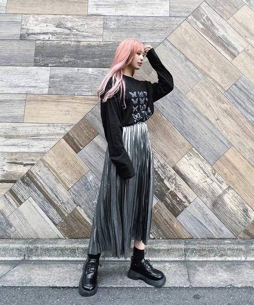 Figments（フィグメンツ）の「スクエアレースアップシューズ（ドレスシューズ・レディース・ブラック/オフホワイト・SMALL/MEDIUM）」の12枚目の写真