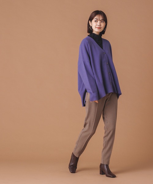 hunch（ハンチ）の「シアー袖切替ハイネックトップス（Tシャツ/カットソー・レディース・イエロー/ブルー/グレー/オフホワイト/ブラック・FREE）」の6枚目の写真