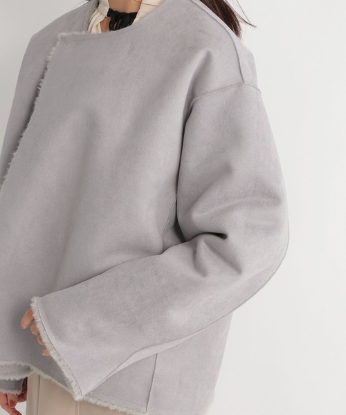 Andemiu グレー ファーコート 楽天市場】【SALE／50%OFF】(W)リバーシブルファーコート