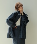 ETRÉ TOKYO ミリタリーシャツジャケット ナイロン混 軽量 羽織 ブルー 68711661b_16_d_125.jpg