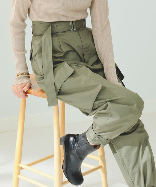 B:MING by BEAMS(ビーミングバイビームス)の「B:MING by BEAMS / ベルト付き カーゴパンツ(カーゴパンツ・レディース・アイボリー/オリーブ・SMALL/MEDIUM)」の14枚目の写真