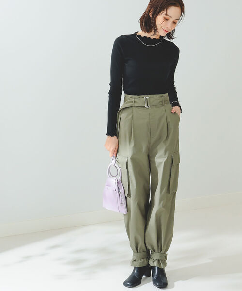 B:MING by BEAMS(ビーミングバイビームス)の「B:MING by BEAMS / ベルト付き カーゴパンツ(カーゴパンツ・レディース・アイボリー/オリーブ・SMALL/MEDIUM)」の20枚目の写真
