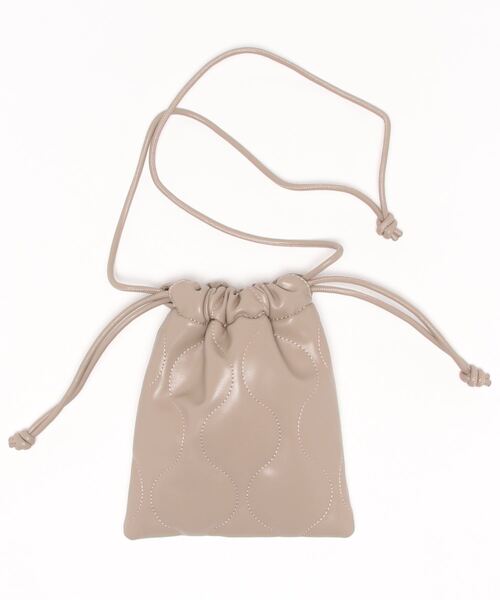 Scrap Book（スクラップブック）の「【Scrap Book】キルト巾着（ショルダーバッグ・レディース・ブラウン/レッド/ブルー/ベージュ・FREE）」の2枚目の写真