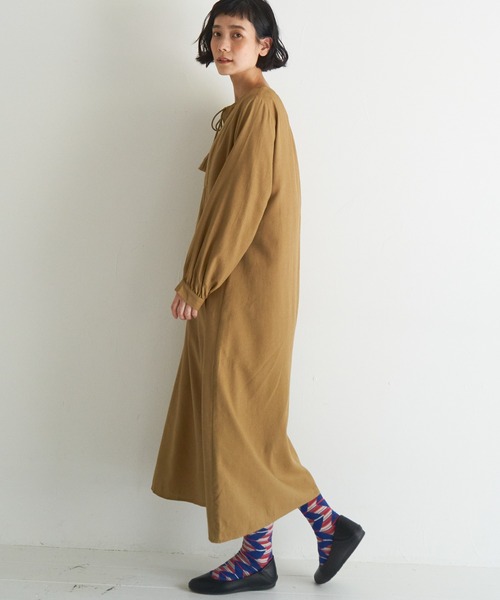 LBC（エルビーシー）の「キルト切り替えタッセルワンピース（ワンピース・レディース・チャコールグレー/スカイブルー/マスタード・M）」の8枚目の写真