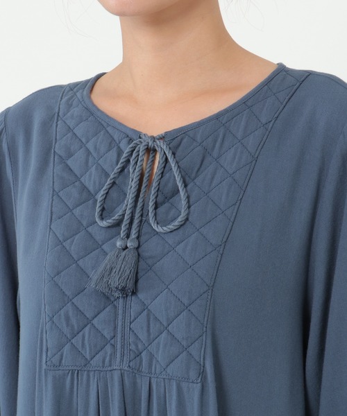 LBC（エルビーシー）の「キルト切り替えタッセルワンピース（ワンピース・レディース・チャコールグレー/スカイブルー/マスタード・M）」の21枚目の写真