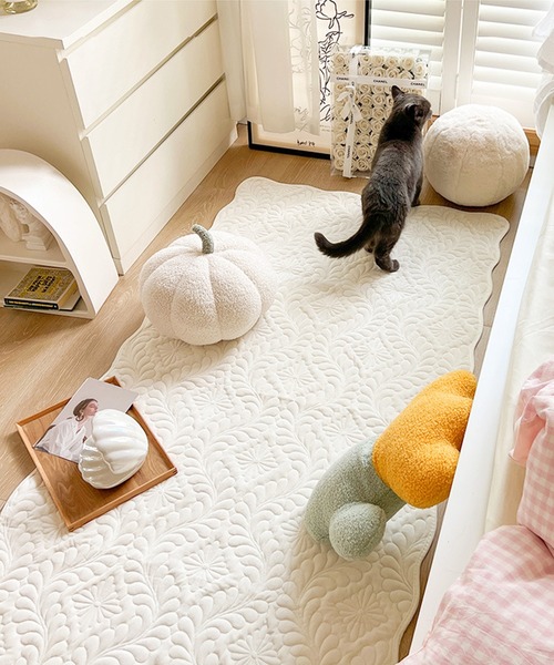 キルティングラグマット aimoha ラグ ラグマット ボタニカルキルティングラグマット : ZOZOTOWN