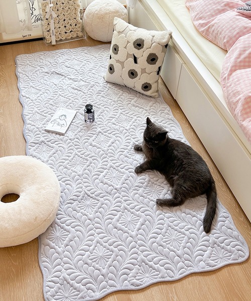 セール】エレガントキルティングラグマット（ラグ/マット