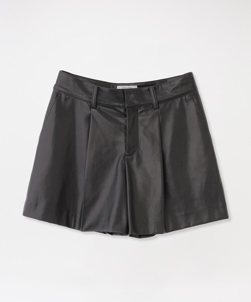 LOVELESS(ラブレス)の「フェイクレザーショートタックパンツ(その他パンツ・レディース・ブラック・34/36)」の1枚目の写真