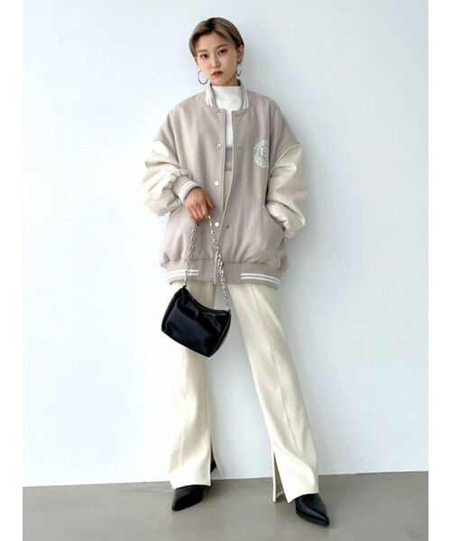 EMODA(エモダ)の「アシンメトリーチェーンバッグ(ハンドバッグ・レディース・ブラック/ベージュ・FREE)」の6枚目の写真