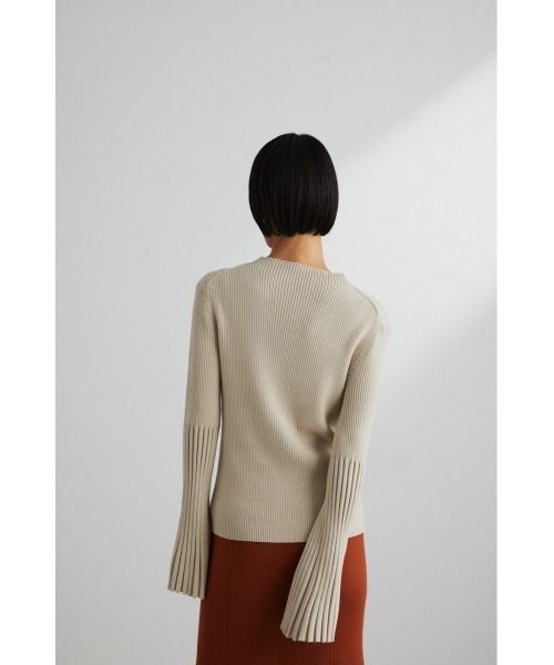 STYLEMIXER（スタイルミキサー）の「ベルスリーブリブニット（ニット/セーター・レディース・イエロー/ライトベージュ/グレー/ブラック・FREE）」の21枚目の写真