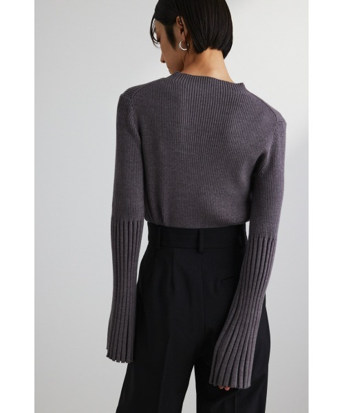 STYLEMIXER（スタイルミキサー）の「ベルスリーブリブニット（ニット/セーター・レディース・イエロー/ライトベージュ/グレー/ブラック・FREE）」の15枚目の写真