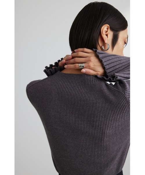 STYLEMIXER（スタイルミキサー）の「ベルスリーブリブニット（ニット/セーター・レディース・イエロー/ライトベージュ/グレー/ブラック・FREE）」の16枚目の写真