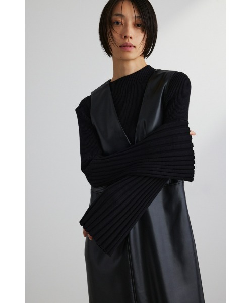 STYLEMIXER（スタイルミキサー）の「ベルスリーブリブニット（ニット/セーター・レディース・イエロー/ライトベージュ/グレー/ブラック・FREE）」の7枚目の写真