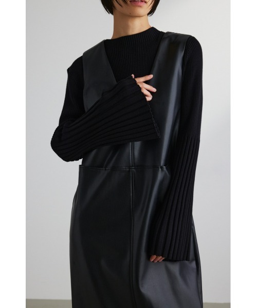 STYLEMIXER（スタイルミキサー）の「ベルスリーブリブニット（ニット/セーター・レディース・イエロー/ライトベージュ/グレー/ブラック・FREE）」の8枚目の写真