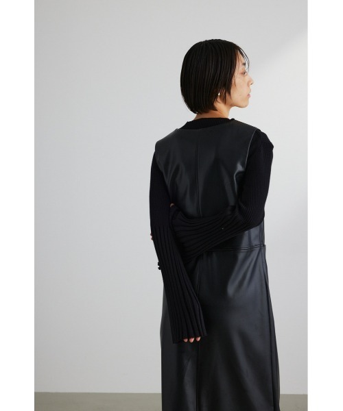 STYLEMIXER（スタイルミキサー）の「ベルスリーブリブニット（ニット/セーター・レディース・イエロー/ライトベージュ/グレー/ブラック・FREE）」の9枚目の写真