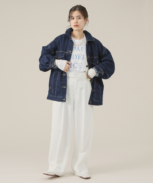 Rouge vif(ルージュヴィフ)の「Levis XLWOMENS TRUCKER Gジャン(デニムジャケット・レディース・インディゴブルー・フリー)」の2枚目の写真