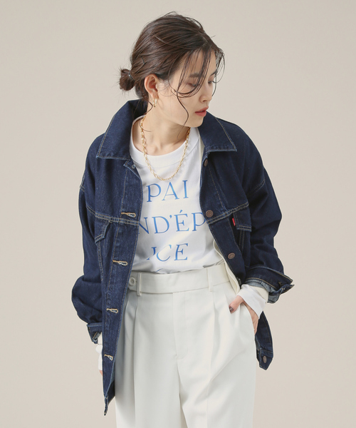 Rouge vif(ルージュヴィフ)の「Levis XLWOMENS TRUCKER Gジャン(デニムジャケット・レディース・インディゴブルー・フリー)」の4枚目の写真