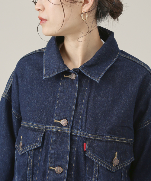 Rouge vif(ルージュヴィフ)の「Levis XLWOMENS TRUCKER Gジャン(デニムジャケット・レディース・インディゴブルー・フリー)」の7枚目の写真
