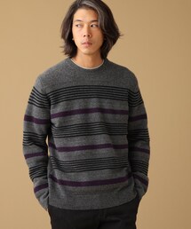 TAKEO KIKUCHI（タケオキクチ）の「◆ウールカシミヤボーダー プルオーバーニット（ニット/セーター）」