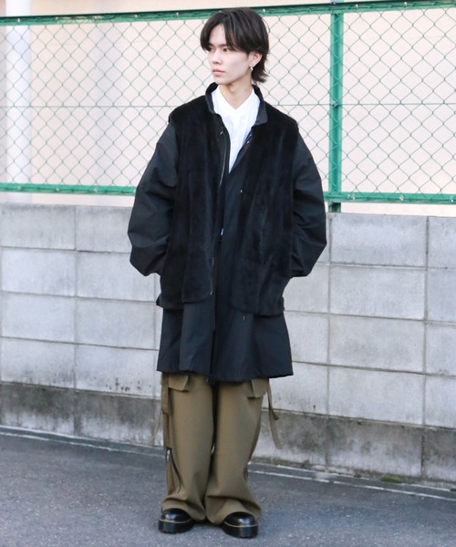 SPINNS（スピンズ）の「【フェイクファー】 ライナーベスト（ベスト・メンズ・グレー/ブラック/カーキ/キャメル/ブラウン/ダークブラウン・ONESIZE）」の8枚目の写真