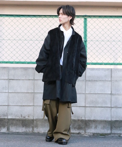 SPINNS（スピンズ）の「【フェイクファー】 ライナーベスト（ベスト・メンズ・グレー/ブラック/カーキ/キャメル/ブラウン/ダークブラウン・ONESIZE）」の14枚目の写真